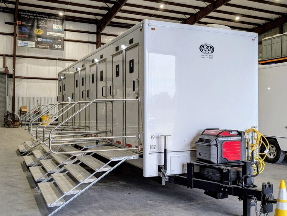 Eight Station Luxury Restroom Trailer Rental