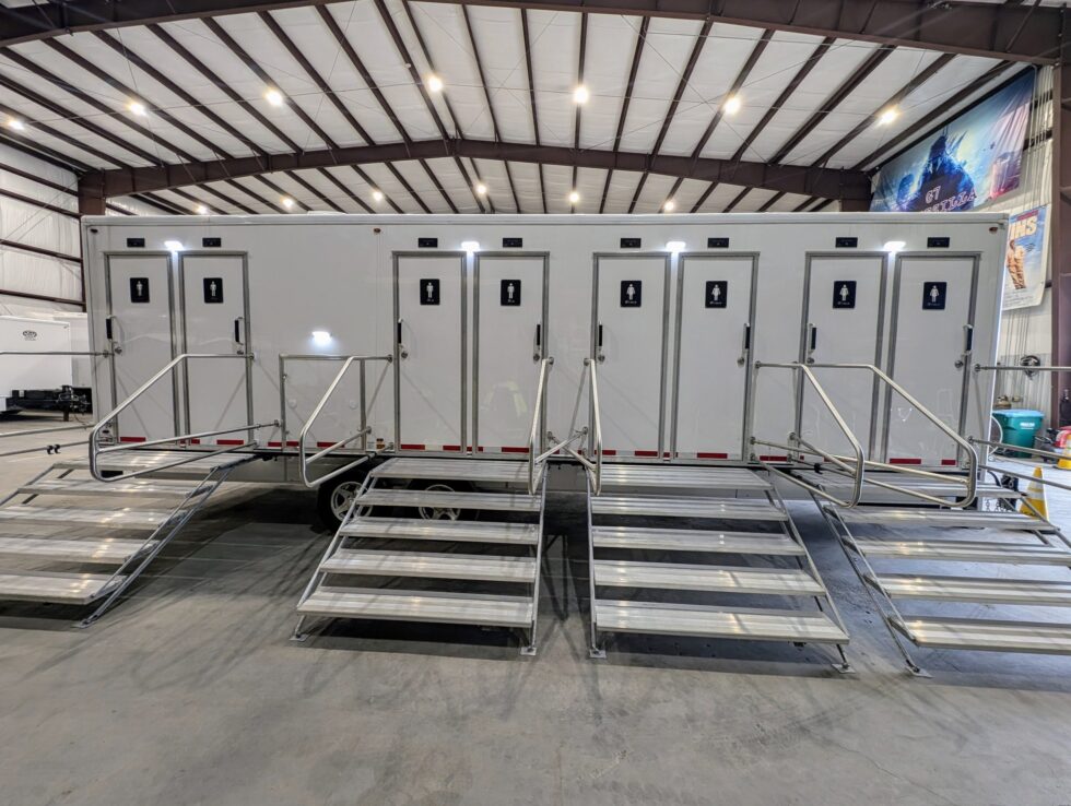 Eight Station Luxury Restroom Trailer Rental