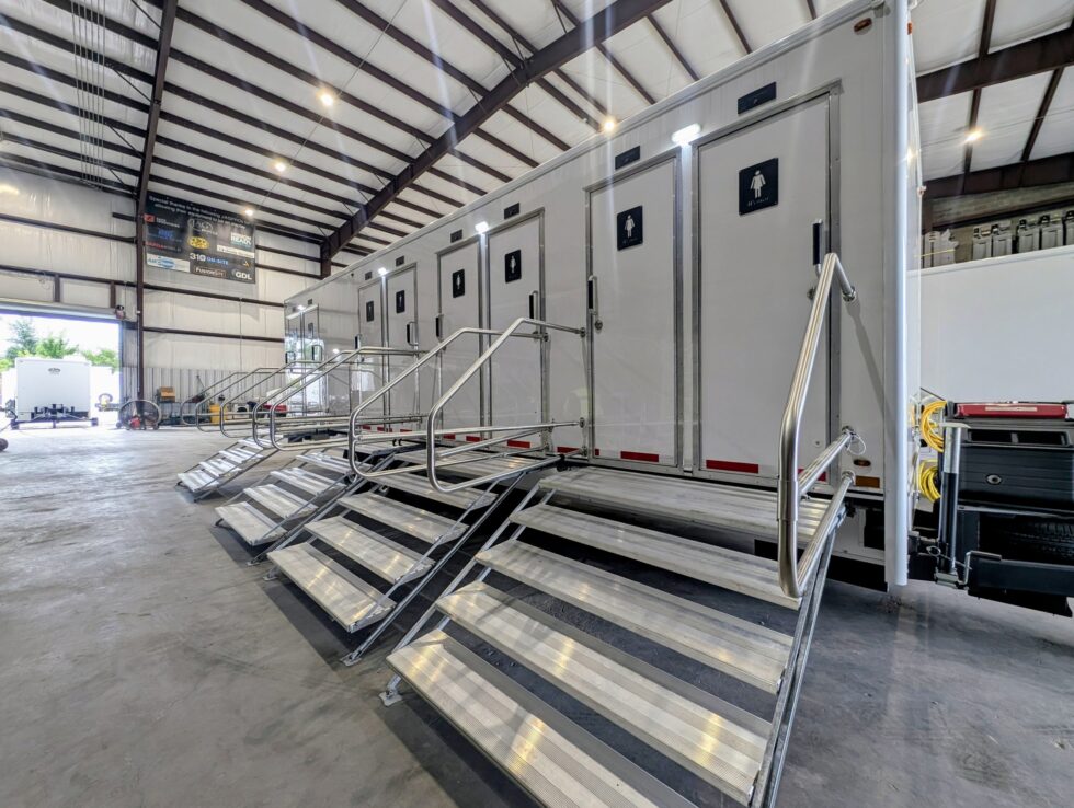 Eight Station Luxury Restroom Trailer Rental