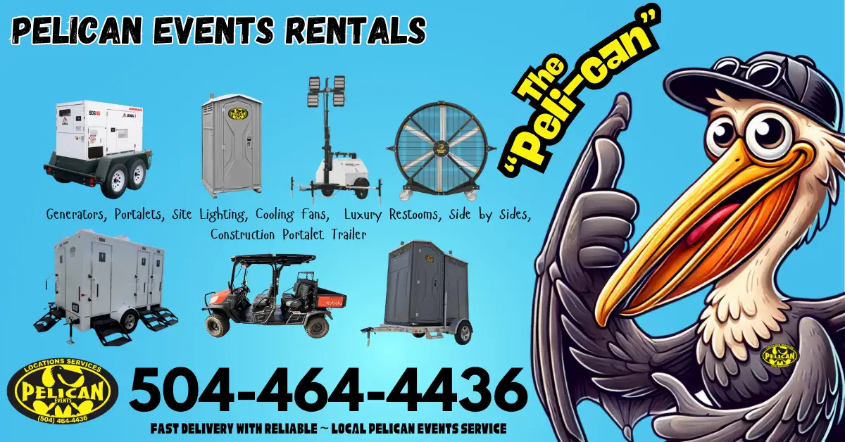 pelican events rents equipment onsite service new orleans area ad